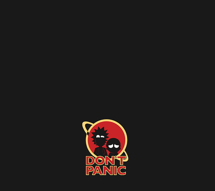Rick & Morty don't panic illustration, TV Show, Rick and Morty, Morty Smith, Rick Sanchez, HD wallpaper