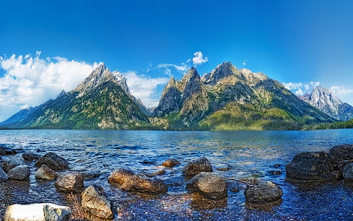 Jenny Lake Lake en Wyoming Grand Teton National Park Fondos de pantalla HD 2560 × 1600, Fondo de pantalla HD HD wallpaper