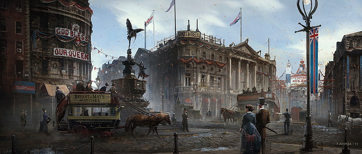 кафява бетонна сграда, Assassin's Creed Syndicate, викторианска, HD тапет HD wallpaper