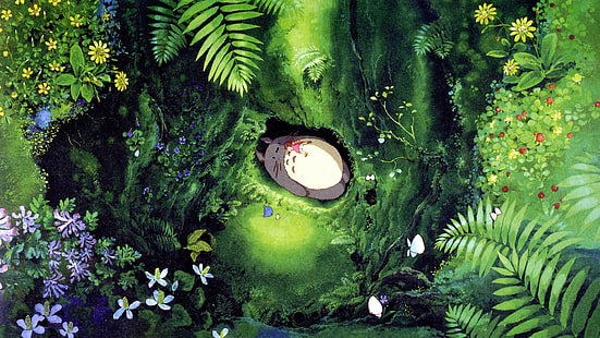 Movie, My Neighbor Totoro, Mei Kusakabe, Mini Totoro (My Neighbor Totoro), Totoro (My Neighbor Totoro), HD тапет HD wallpaper