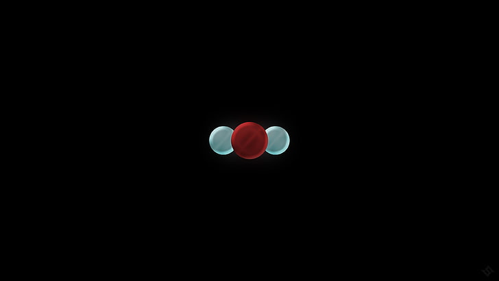 white and red circles, black, dark, amoled, vintage, red, turquoise, gloss, minimalism, HD wallpaper