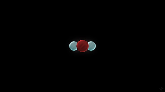 white and red circles, black, dark, amoled, vintage, red, turquoise, gloss, minimalism, HD wallpaper HD wallpaper