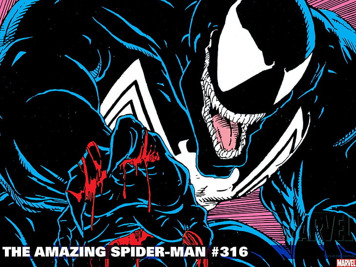 Wallpaper digital The Amazing Spider-Man # 316 Venom, Marvel Comics, Venom, Spider-Man, buku komik, Wallpaper HD