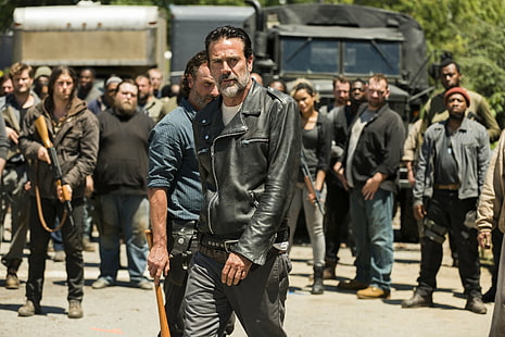 Serie TV, The Walking Dead, Andrew Lincoln, Jeffrey Dean Morgan, Negan (The Walking Dead), Rick Grimes, Sfondo HD HD wallpaper