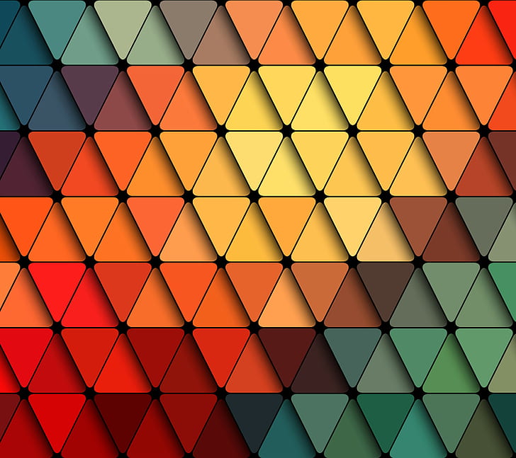 สามเหลี่ยมสีสันงานศิลปะนามธรรม, วอลล์เปเปอร์ HD
