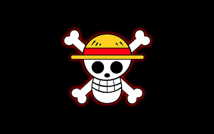 аниме, One Piece, череп и кости, череп, шапка, HD тапет