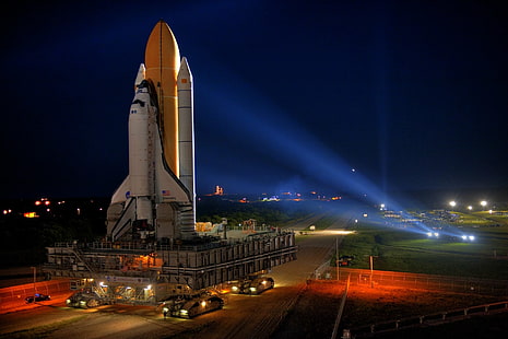 Navette spaziali, Space Shuttle Discovery, trampolino di lancio, NASA, Shuttle, Space, Space Shuttle, Sfondo HD HD wallpaper