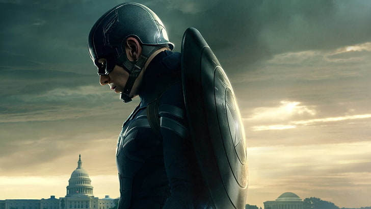 tas golf hitam dan abu-abu, Captain America, Captain America: The Winter Soldier, Wallpaper HD