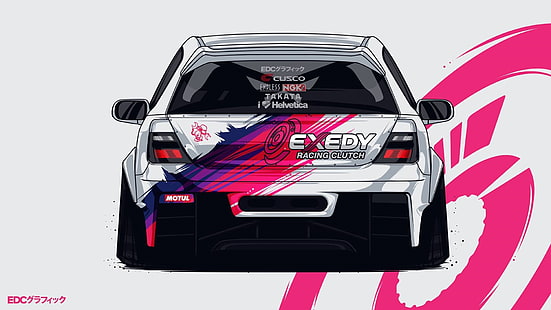 EDC Graphics, Honda Civic EP3, Honda, render, JDM, Japanese cars, HD wallpaper HD wallpaper