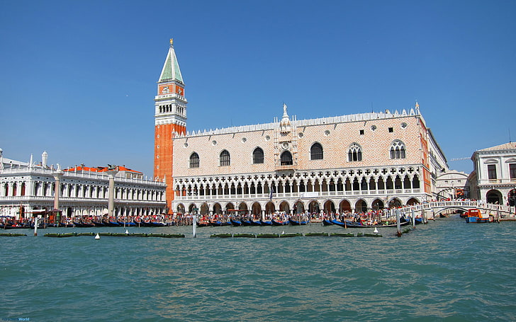 Piazza San Marco, Venedigs huvudtorg, Italien Bakgrund för PC, surfplatta och mobil 3840 × 2400, HD tapet