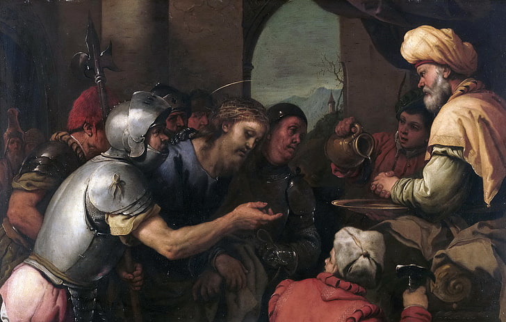 picture, religion, mythology, Luca Giordano, Pilate Washes His Hands, HD wallpaper