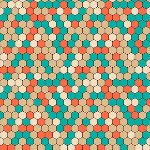 multicolored honeycomb wallpaper, colorful, abstract, geometry, background, pattern, hexagon, shapes, geometric, abstrakciya, HD wallpaper HD wallpaper