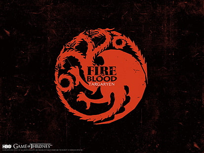 Fire and Blood Targaryen book, House Targaryen, Game of Thrones, dragon, fire and blood, sigils, HD wallpaper HD wallpaper