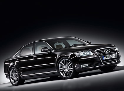 Audi A8 4.2 Quattro Car 3, schwarz Audi A-Serie Limousine, Cars, Audi, Quattro, HD-Hintergrundbild HD wallpaper