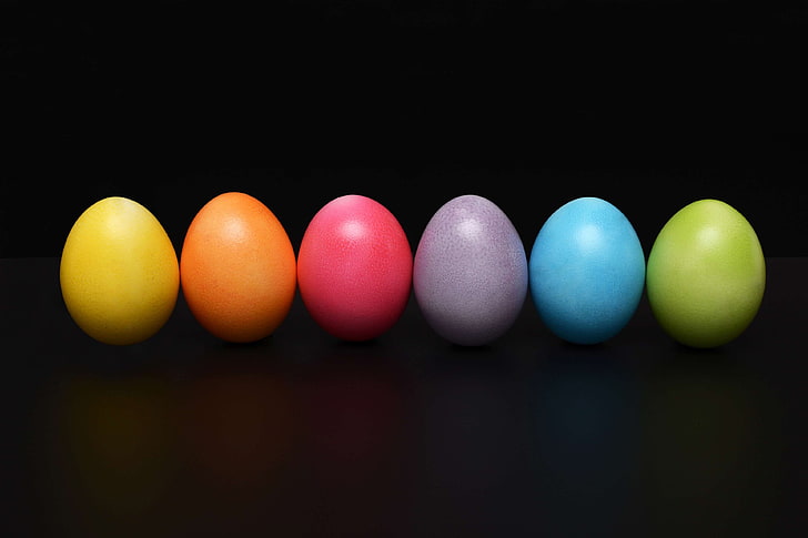 colored, colorful, decoration, easter, easter eggs, eggs, happy easter, motley, painted, HD wallpaper