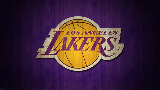 минимализъм, баскетбол, спорт, Лос Анджелис Лейкърс, лилав, лилав фон, лого, HD тапет HD wallpaper