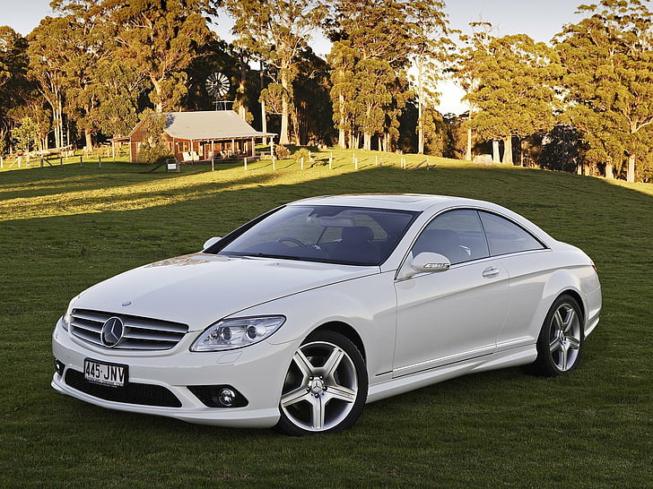 2007, 500, amg, au-spec, benz, c216, cars, coupe, mercedes, package, sports, white, HD wallpaper