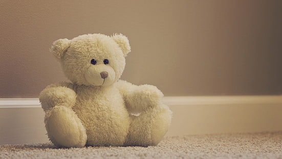 Cute teddy bear, stuffed bears, cute, stuffed bears, teddy bear, HD wallpaper HD wallpaper