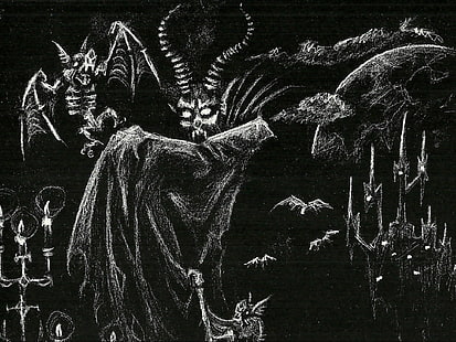 Escuro, demônio, Mal, oculto, Satanás, Satânico, HD papel de parede HD wallpaper