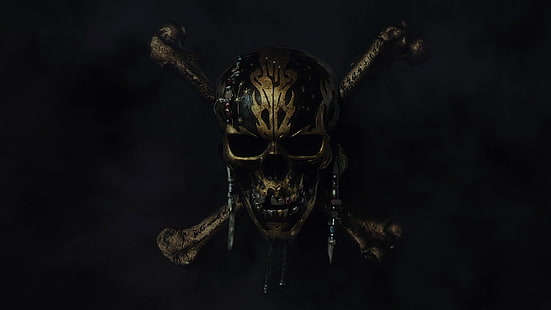 Pirates of the Caribbean omslag, skalle, Pirates of the Caribbean, HD tapet HD wallpaper