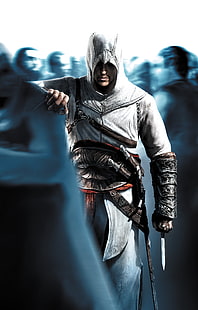 altair ibn-la'ahad, kredo pembunuh, hoodie, karya seni, Game, Wallpaper HD HD wallpaper