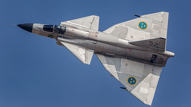 Jet Fighters, Saab 37 Viggen, Aircraft, Jet Fighter, Warplane, HD wallpaper