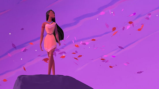 Pocahontas Disney Purple Indian HD, dibujos animados / cómic, púrpura, disney, indio, pocahontas, Fondo de pantalla HD HD wallpaper