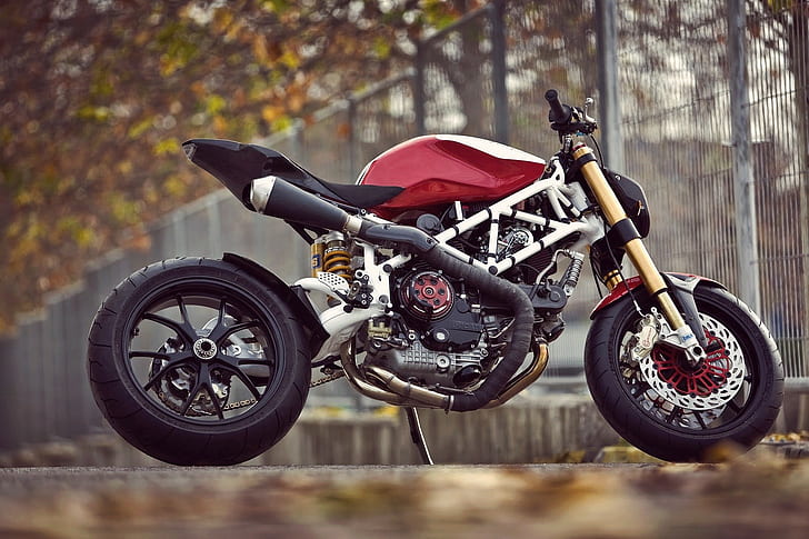 sepeda motor, Ducati, Ducati Monster, kendaraan, Wallpaper HD