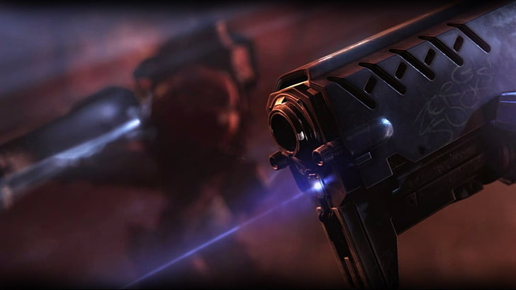 svart halvautomatisk pistol, Starcraft II, videospel, HD tapet