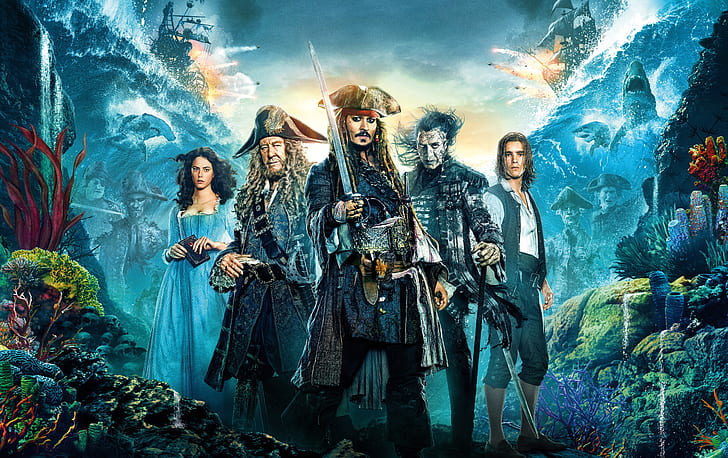 Johnny Depp, Jack Sparrow, Fluch der Karibik :, Fluch der Karibik: Tote Männer erzählen keine Geschichten, Tote Männer erzählen keine Geschichten, HD-Hintergrundbild