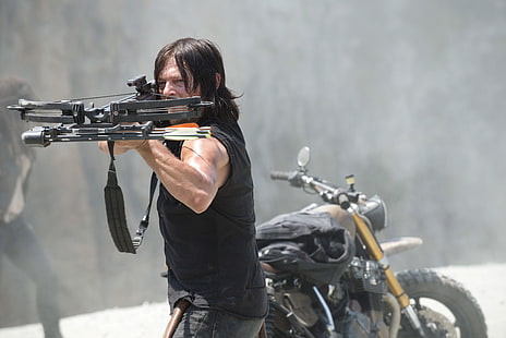 Daryl Dixon, crossbow, The Walking Dead, Norman Reedus, Daryl, HD wallpaper HD wallpaper