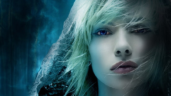 модель, простой фон, женщины, голубые глаза, блондинка, лицо, HD обои HD wallpaper