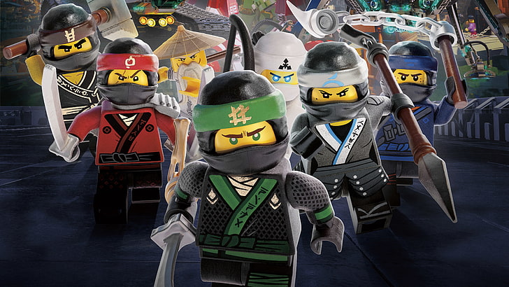 5K, The LEGO Ninjago Movie, Ninja Warriors, Fondo de pantalla HD