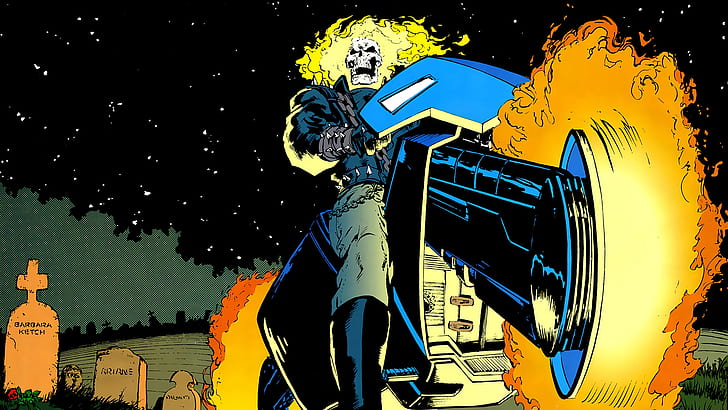 Marvel-Comics, Ghost Rider, Feuer, Hubschrauber, Schädel, HD-Hintergrundbild