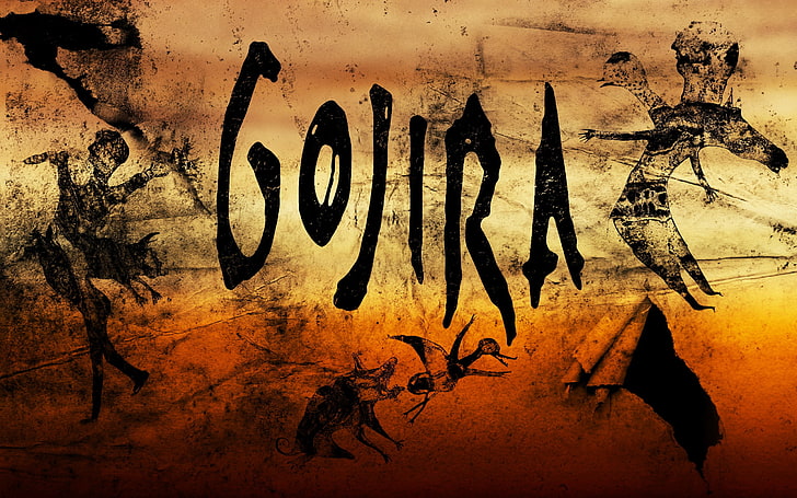 black text, Gojira, HD wallpaper