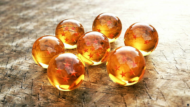 Dragon Ball, Z, шары, семь драконий шар, Z, Dragon Ball, шары, звезды, белый, коричневый, черный, оранжевый, желтый, красный, HD обои