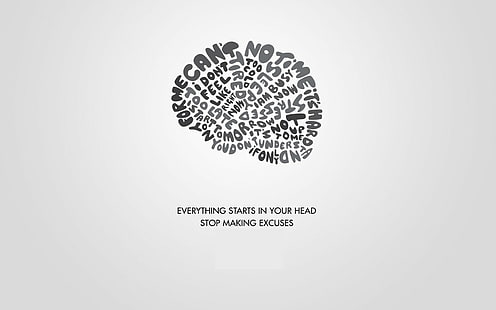 quote, procrastination, word clouds, simple background, motivational, brain, HD wallpaper HD wallpaper