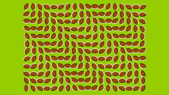 optical illusion, graphic design, green background, HD wallpaper HD wallpaper