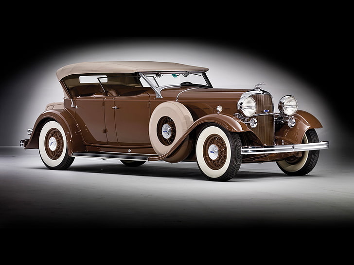 1932, brunn, dual, lincoln, model kb, phaeton, retro, windshield, HD wallpaper