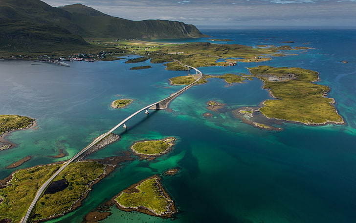 Estrada do Oceano Atlântico na Noruega, HD papel de parede
