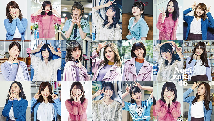 Nogizaka46, Asian, Idol, collage, women, HD wallpaper