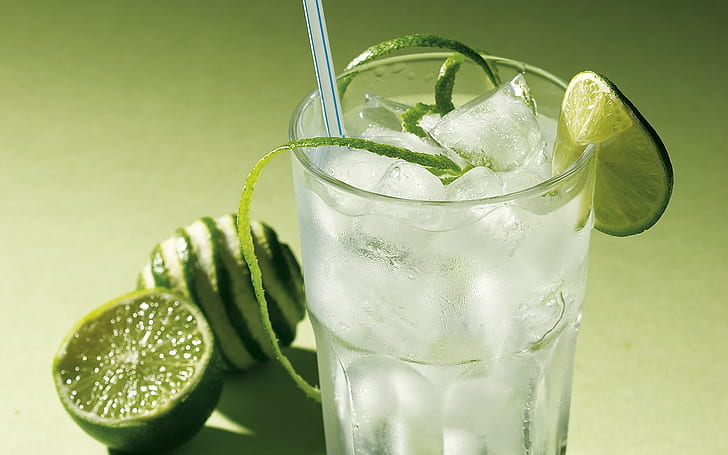 Cocktail rafraîchissant au citron vert, cocktail, Fond d'écran HD