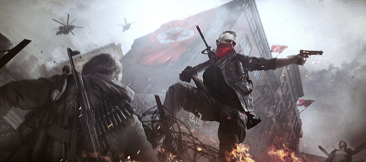 Homefront: The Revolution, soldier, shooter, PC, XBox one, base, screenshot, grey, art, PS4, fps, HD wallpaper