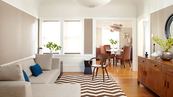 lägenhet vardagsrum inredning design bild, HD tapet HD wallpaper