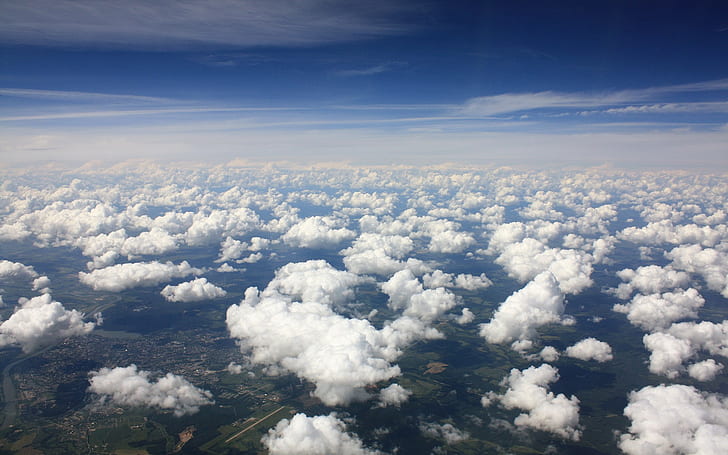 nuvens, paisagem, natureza, céu, céu claro, HD papel de parede