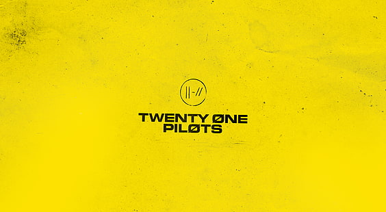 Двадцать один пилот, желтый, Траншея, минимализм, простой фон, желтый фон, HD обои HD wallpaper