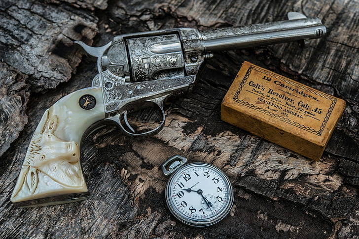 Pistole, Munition, Waffe, .45 Colt, HDR, Revolver, HD-Hintergrundbild