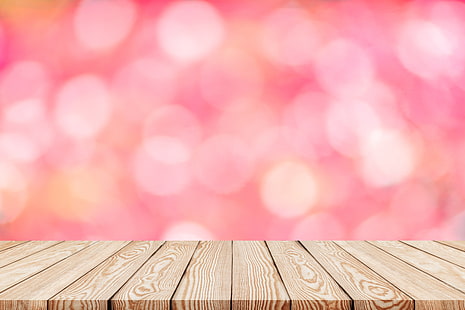 fondo, árbol, rosa, tablero, madera, bokeh, mesa, Fondo de pantalla HD HD wallpaper