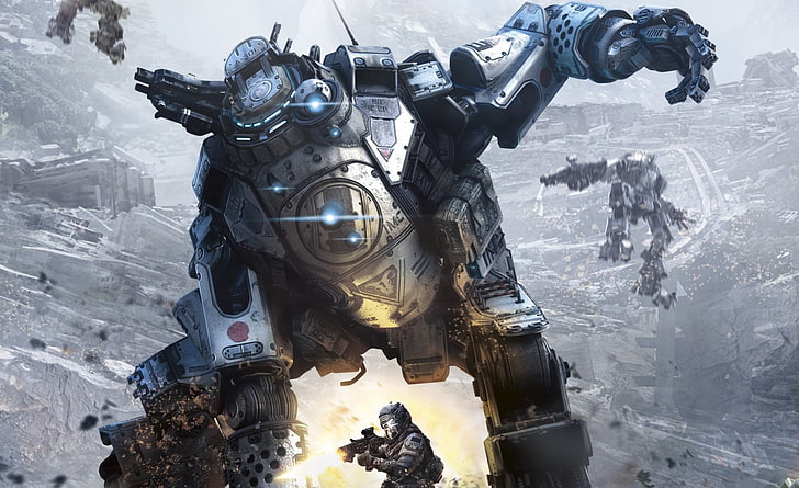 Titanfall Collector's Edition, gray robot illustration, Games, Other Games, Game, 2014, Titanfall, HD wallpaper