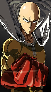 Saitama, untitled, Saitama, One-Punch Man, anime, gloves, HD wallpaper HD wallpaper